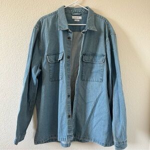 Urban Outfitters Men’s Jean Jacket Shacket XL Blue Casual Western Cowboy Work